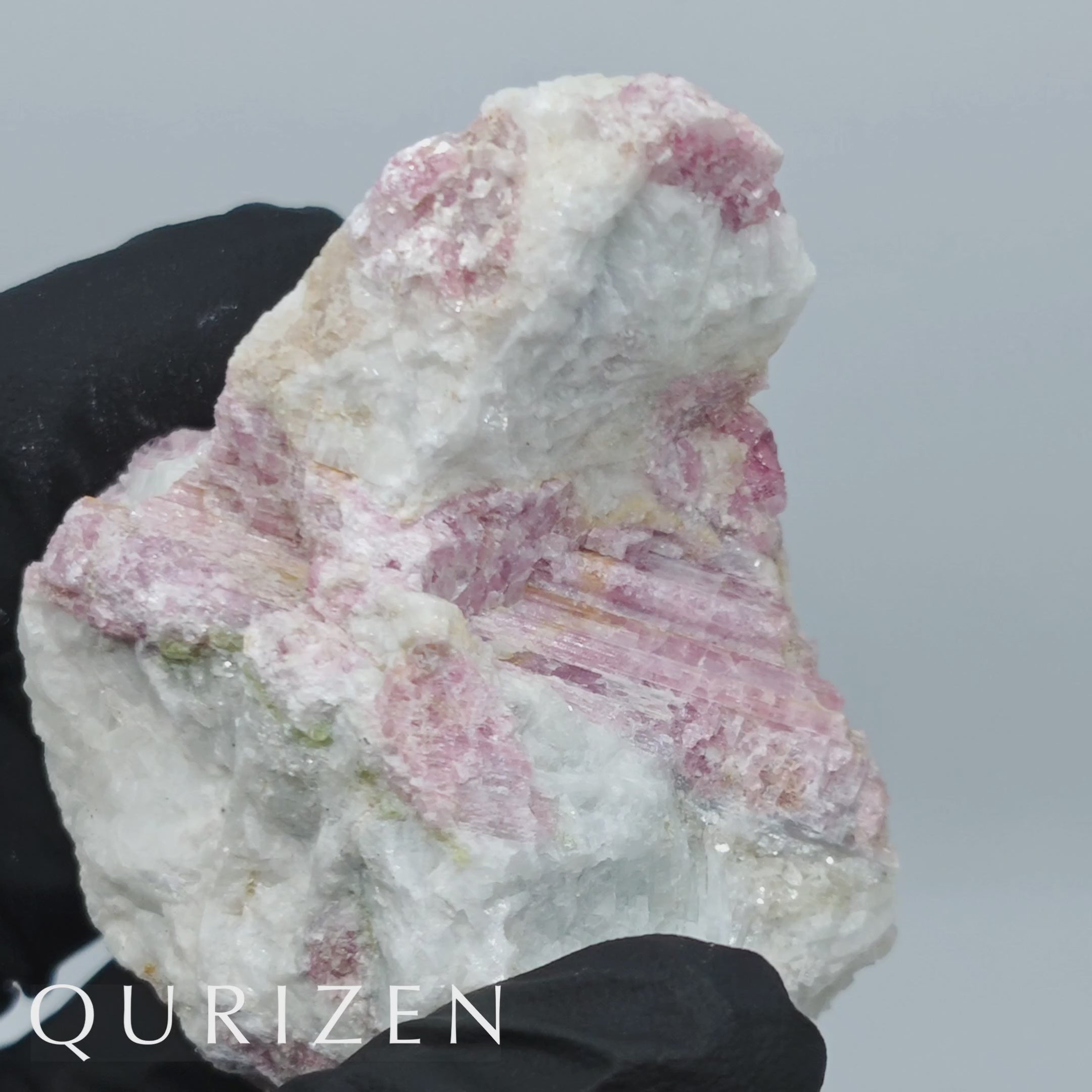 Natural Pink Tourmaline in Quartz Matrix | Collector Mineral Specimen