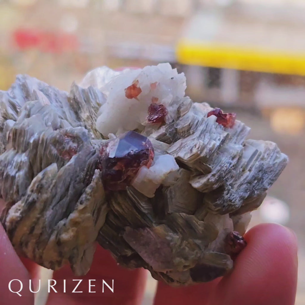 Garnet Star | Garnet on Mica with Feldspar – Pakistan