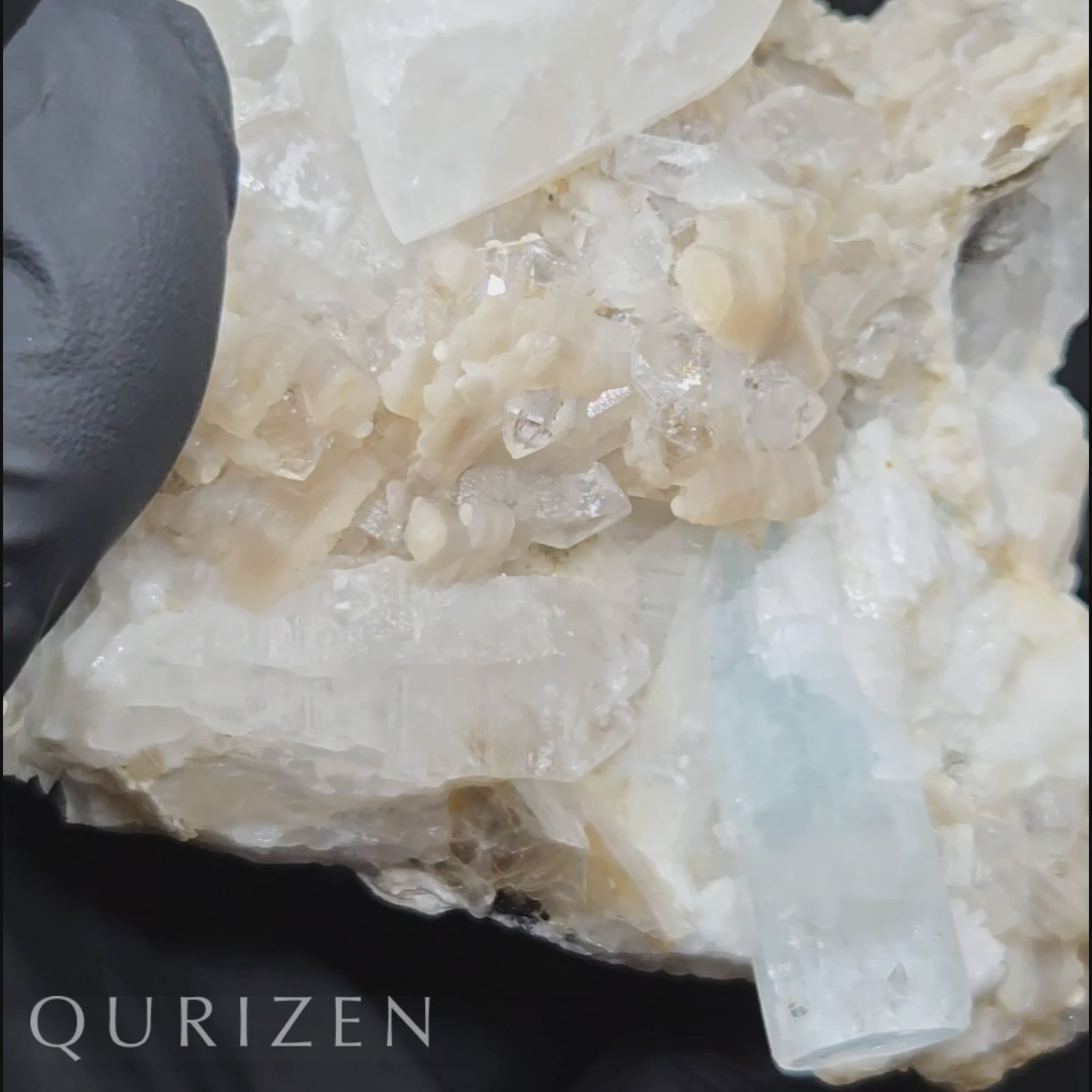 Rare Aquamarine Specimen with Quartz, Feldspar & Mica