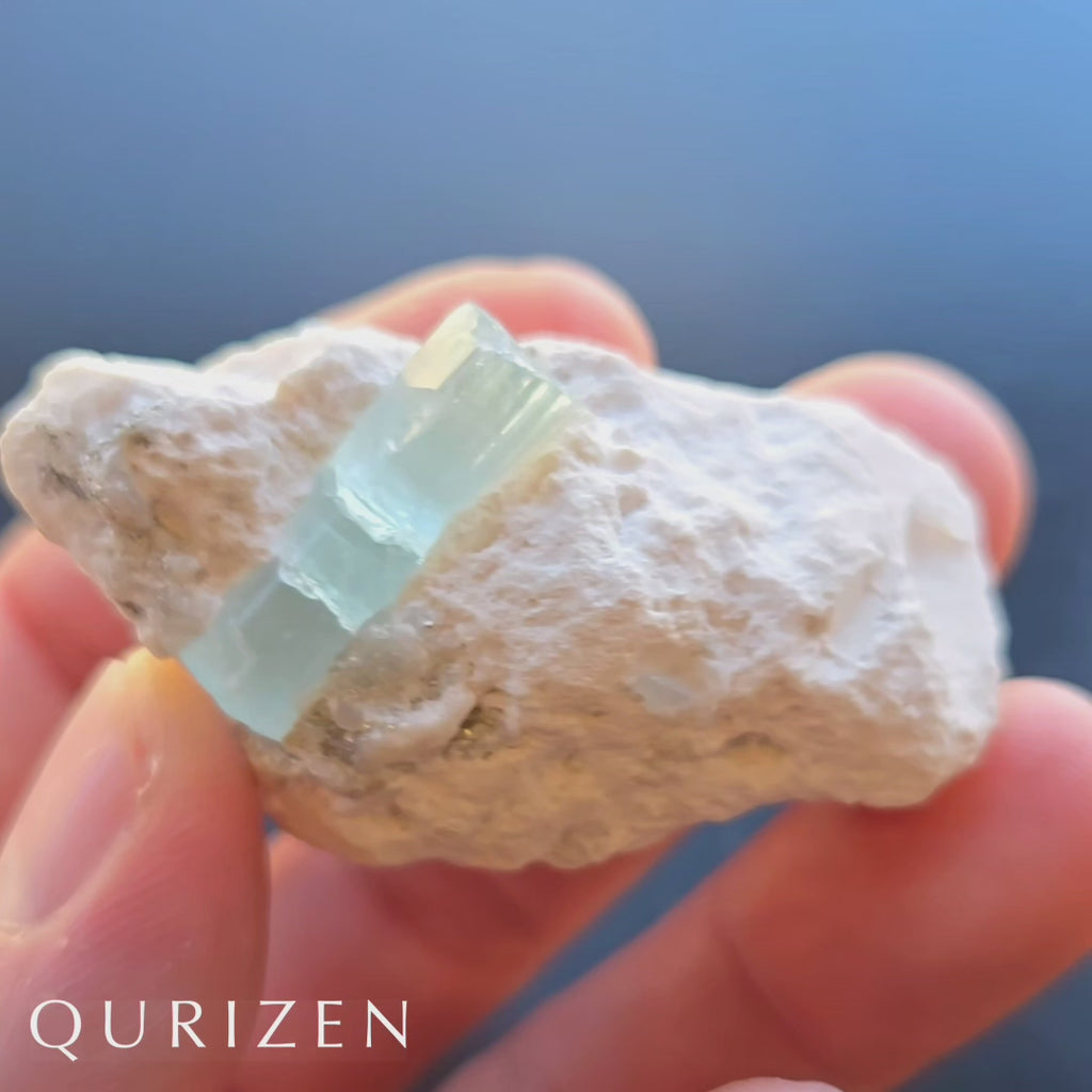Natural Aquamarine Crystal on Matrix – Pakistan