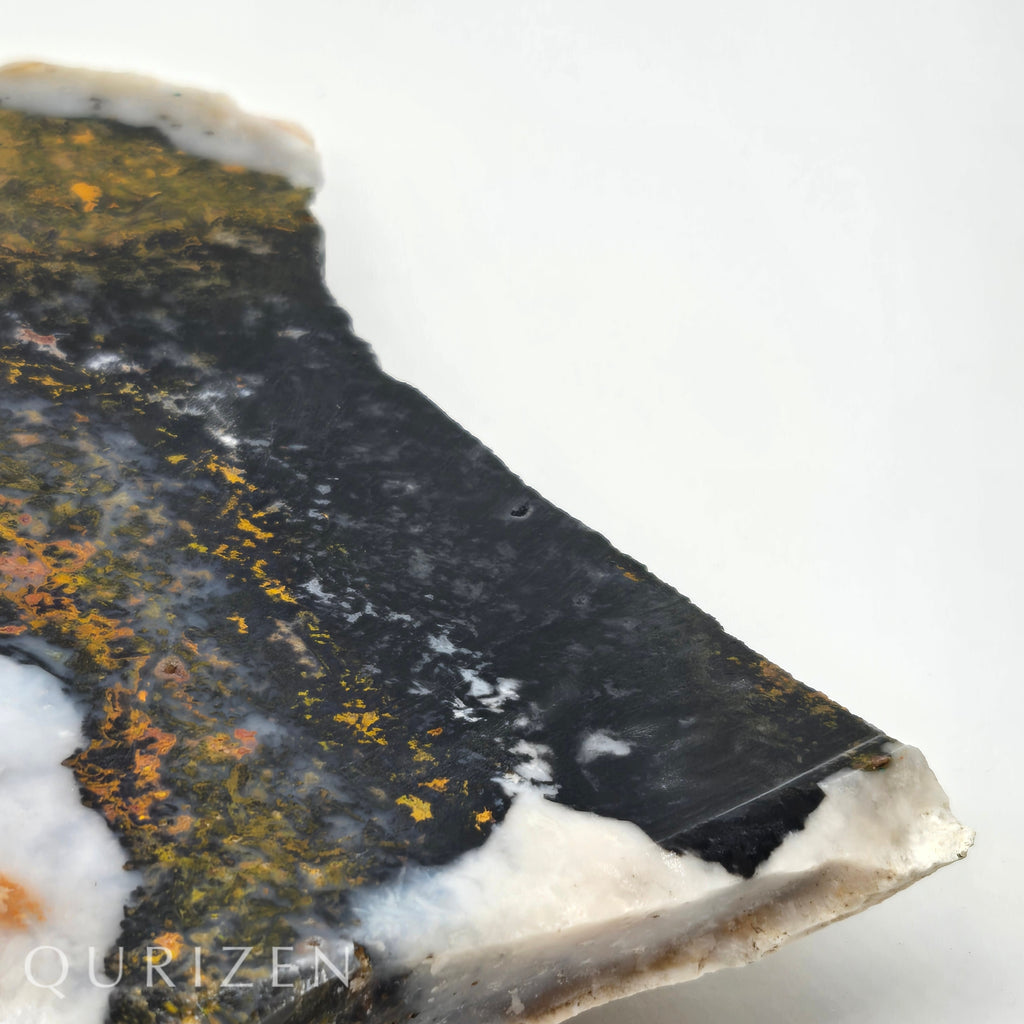 Polished Landscape Moss Agate & Copper Slab