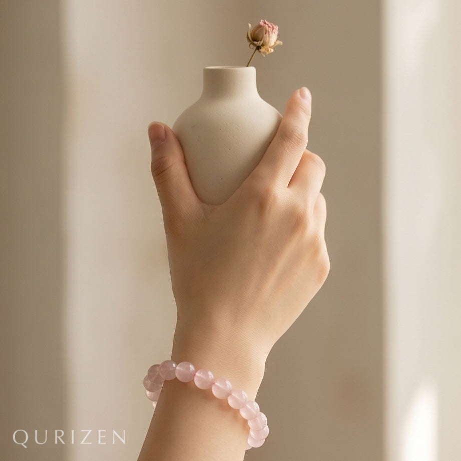 Handmade Rose Quartz Bracelet