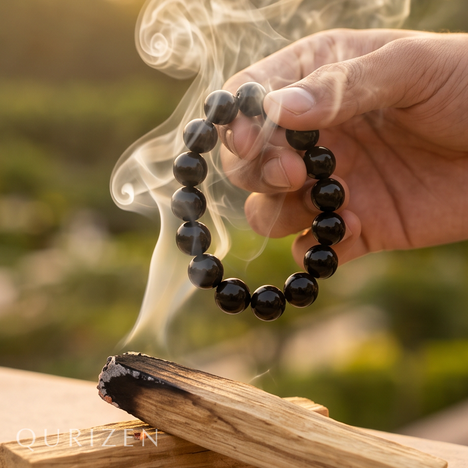 Handcrafted Black Obsidian Luxury Bead Bracelet