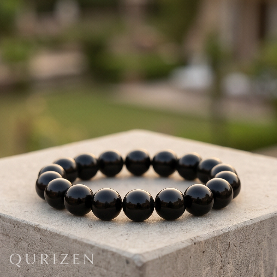 Handcrafted Black Obsidian Luxury Bead Bracelet