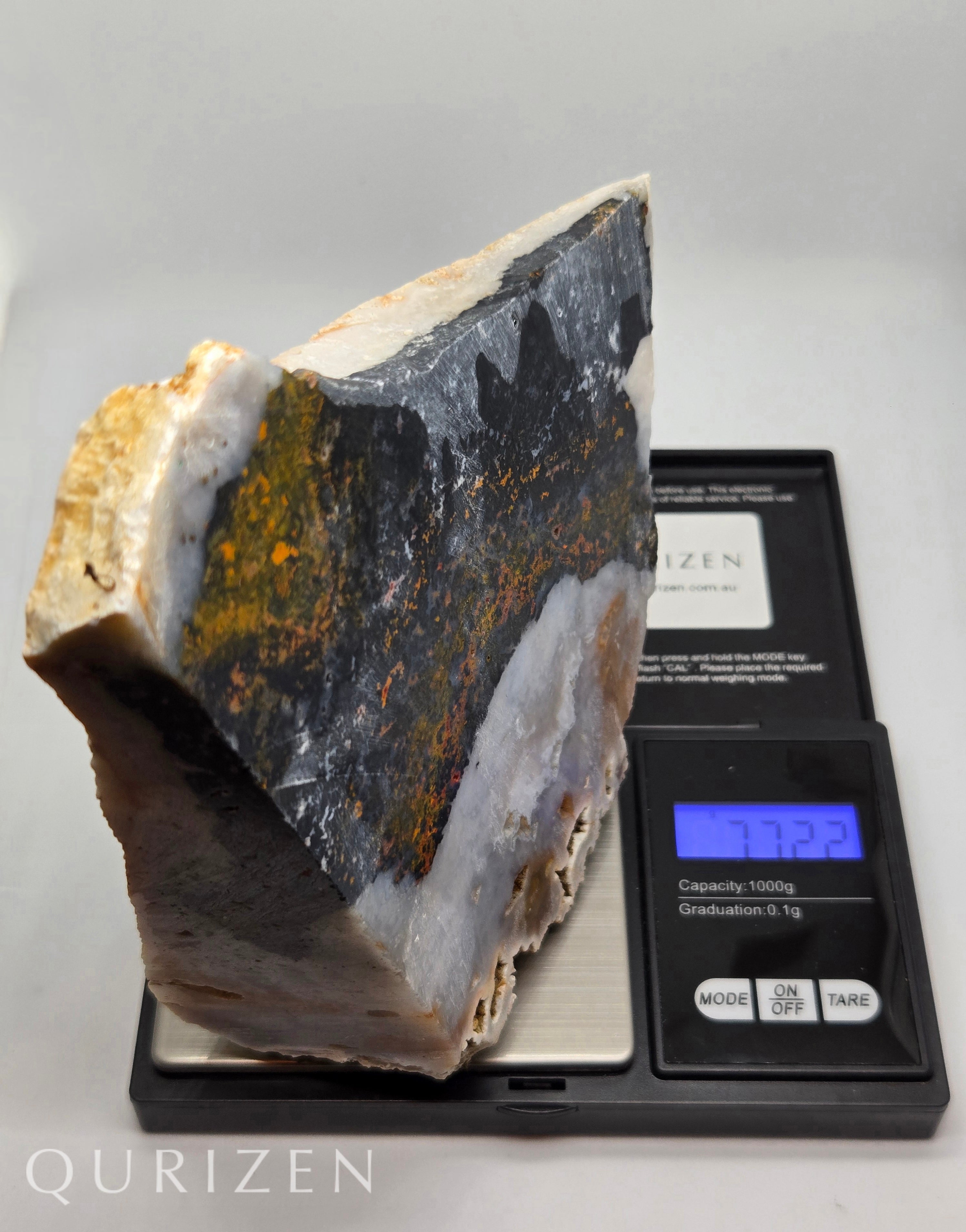 Polished Landscape Moss Agate & Copper Slab