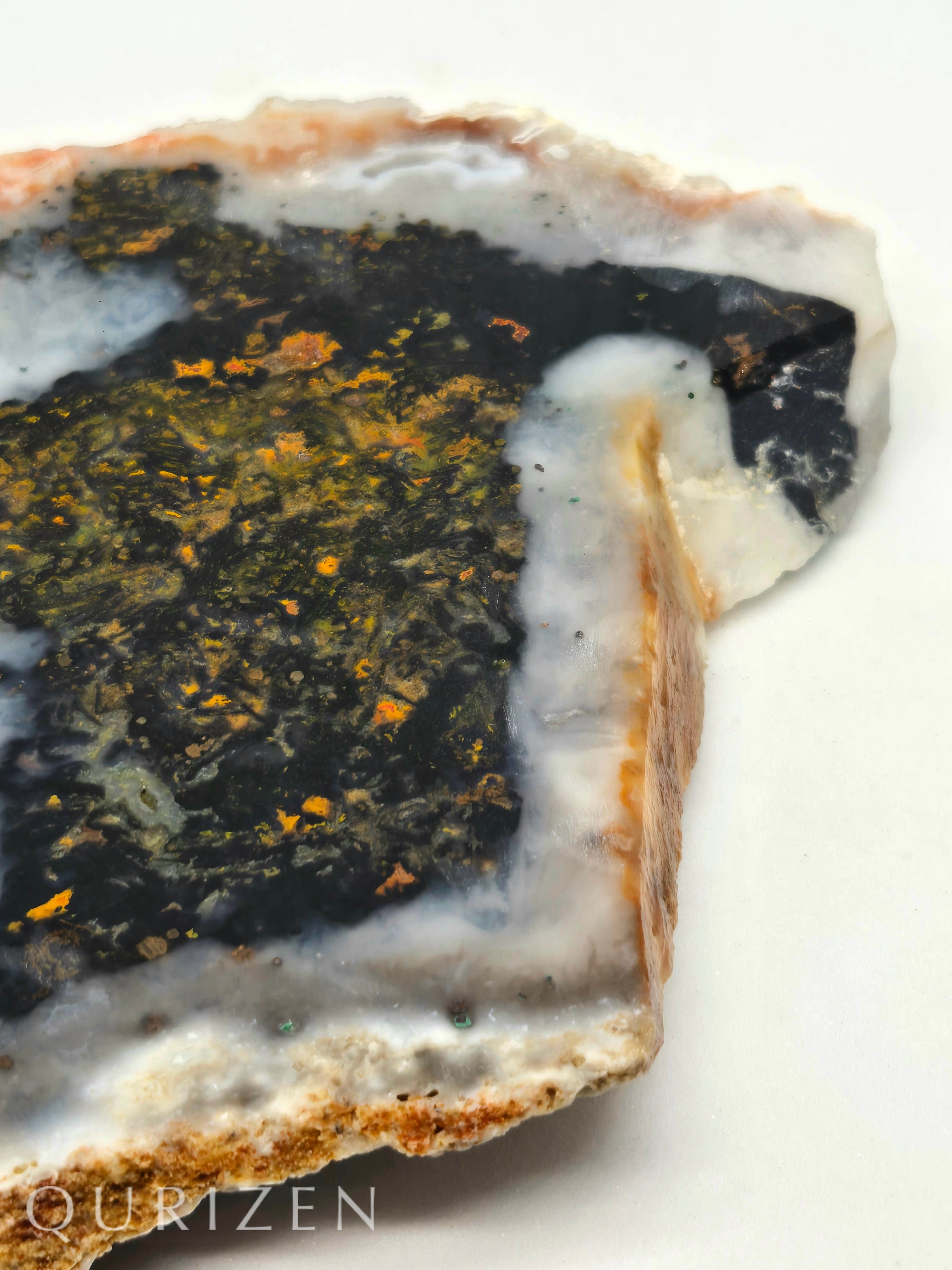 Polished Landscape Moss Agate & Copper Slab