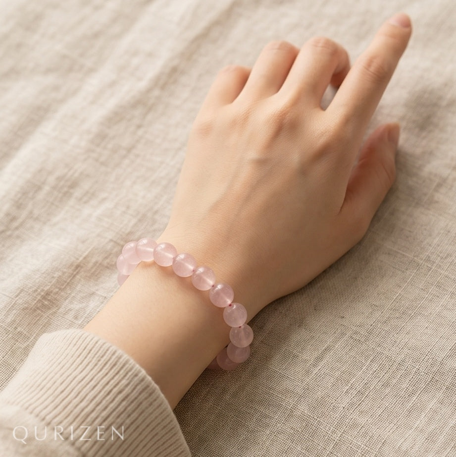 Handmade Rose Quartz Bracelet