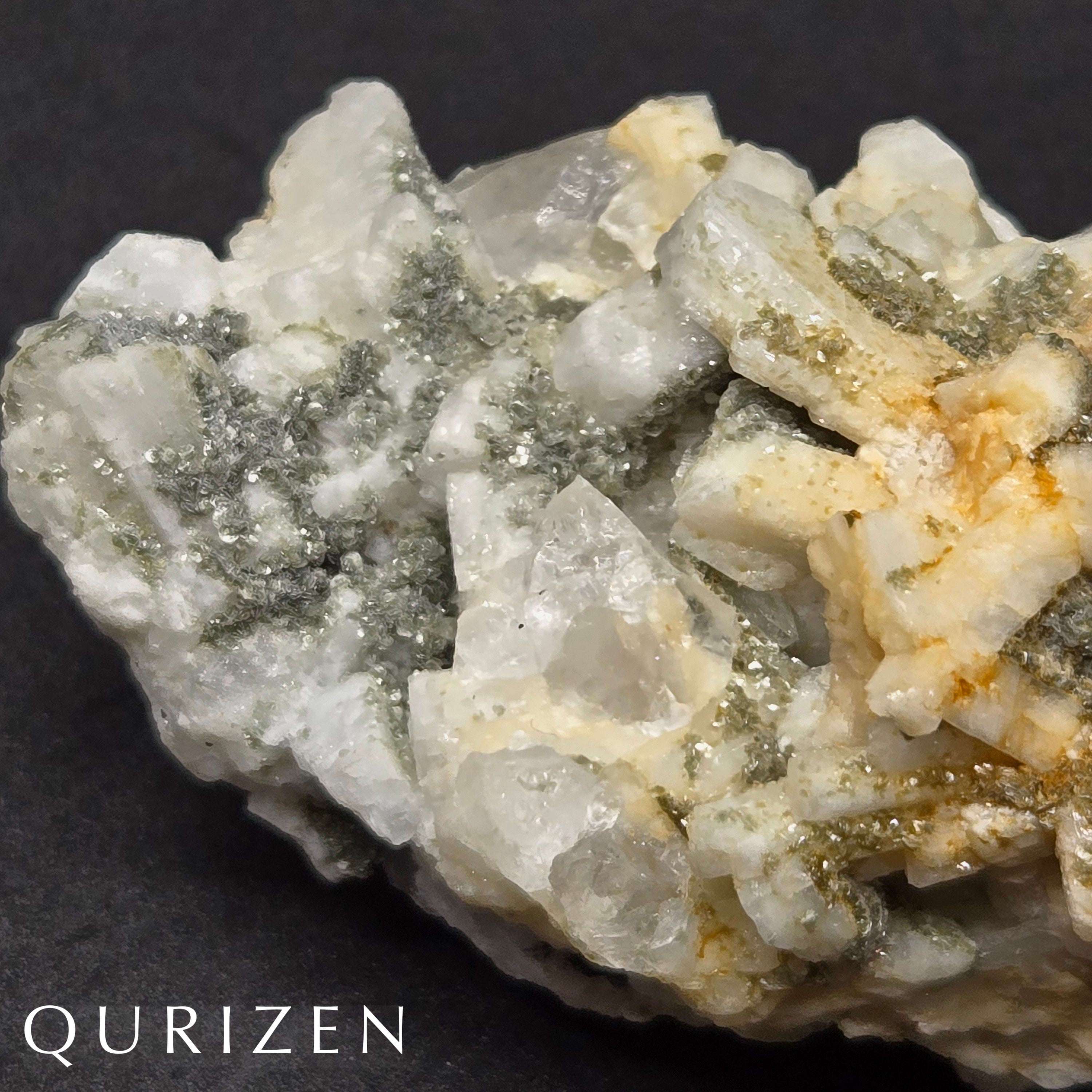 Small Quartz Crystal around Feldspar