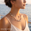 Freshwater Pearl & Aquamarine Necklace