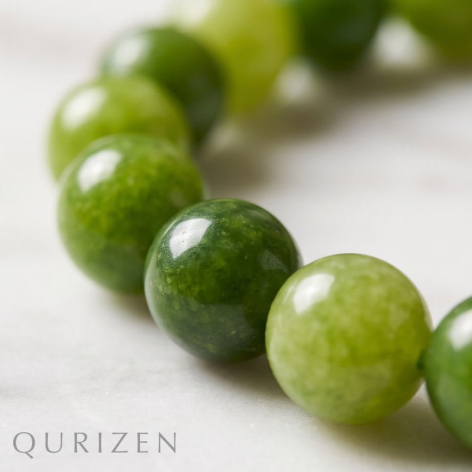 New Jade (Serpentine) Beaded Bracelet