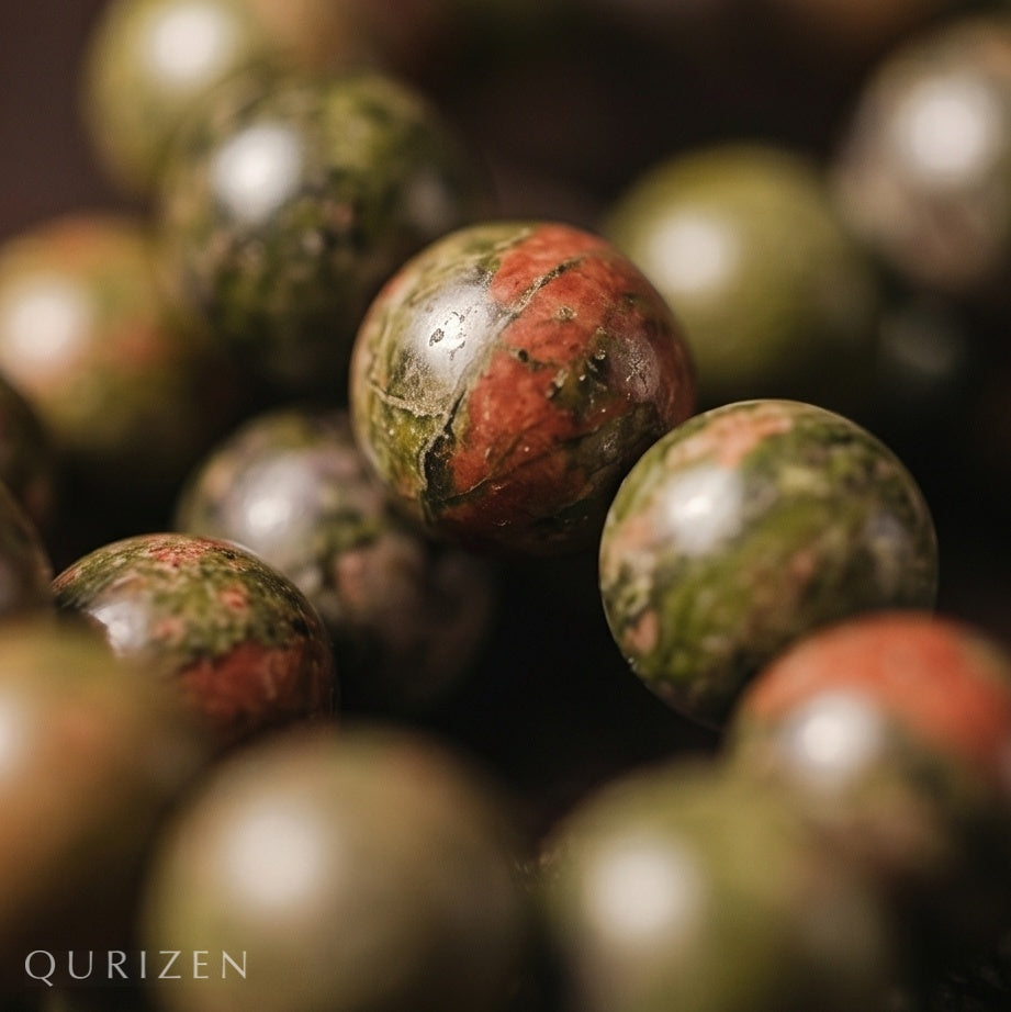 Handmade Unakite Bracelet