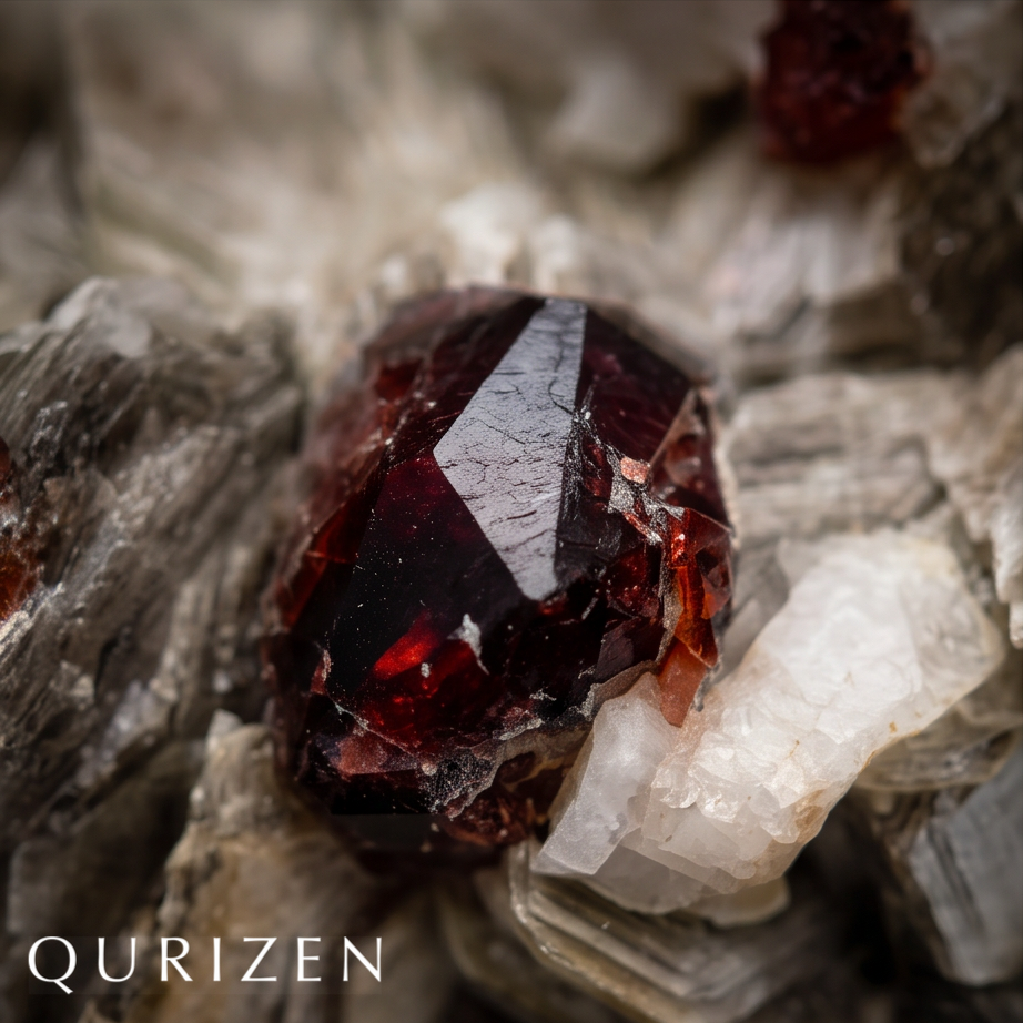 Garnet Star | Garnet on Mica with Feldspar – Pakistan