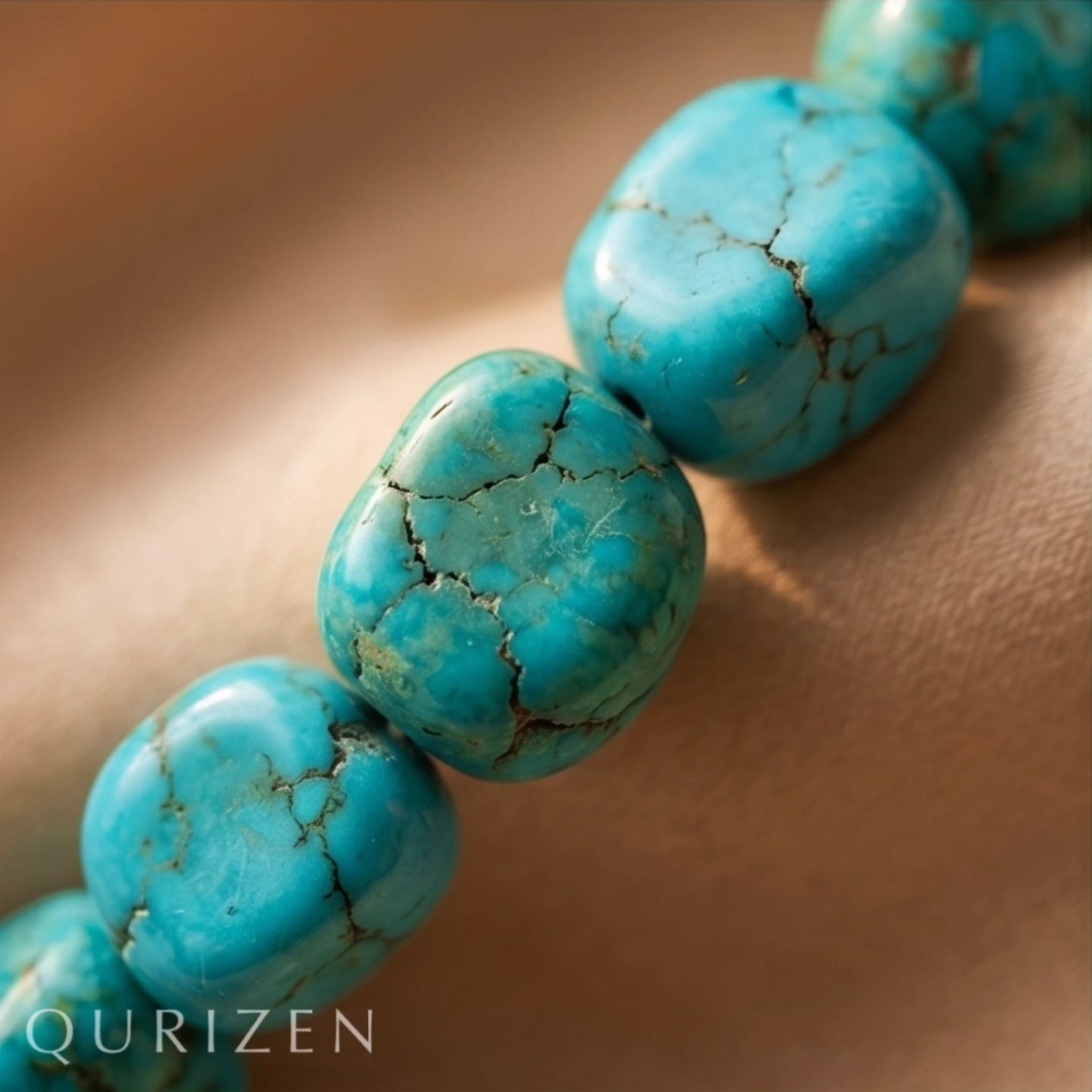 Handcrafted Turquoise Nugget Stretch Bracelet