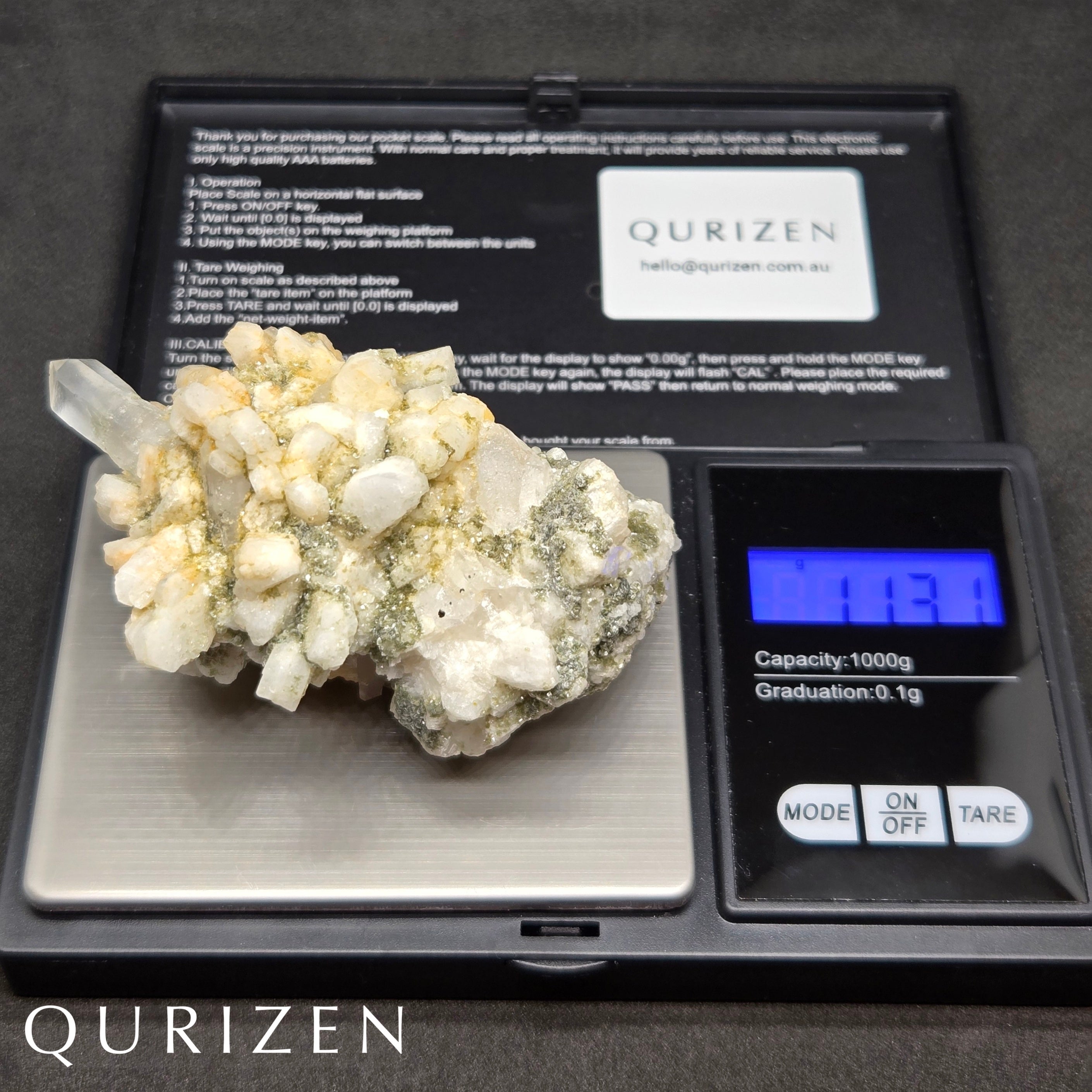 Small Quartz Crystal around Feldspar