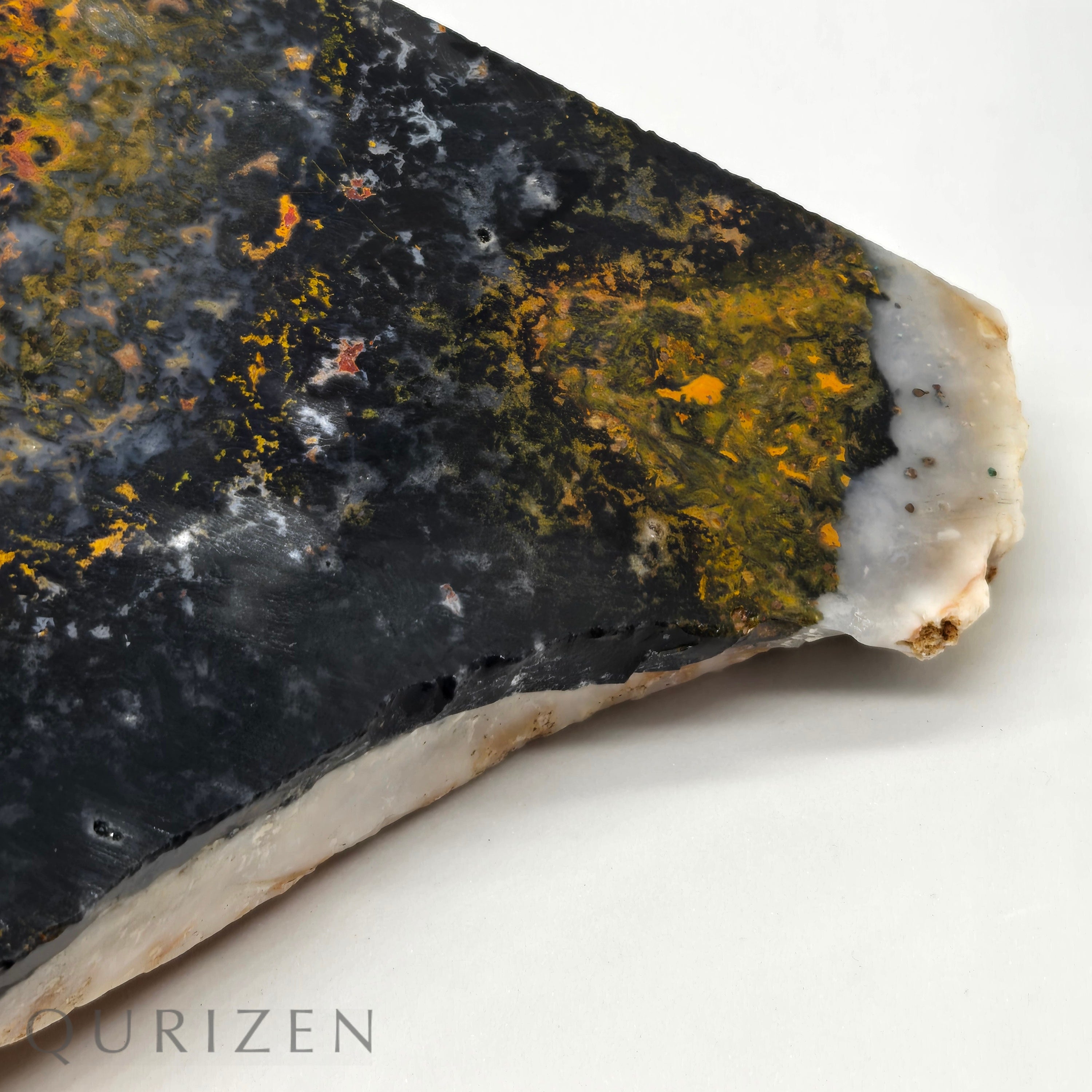 Polished Landscape Moss Agate & Copper Slab