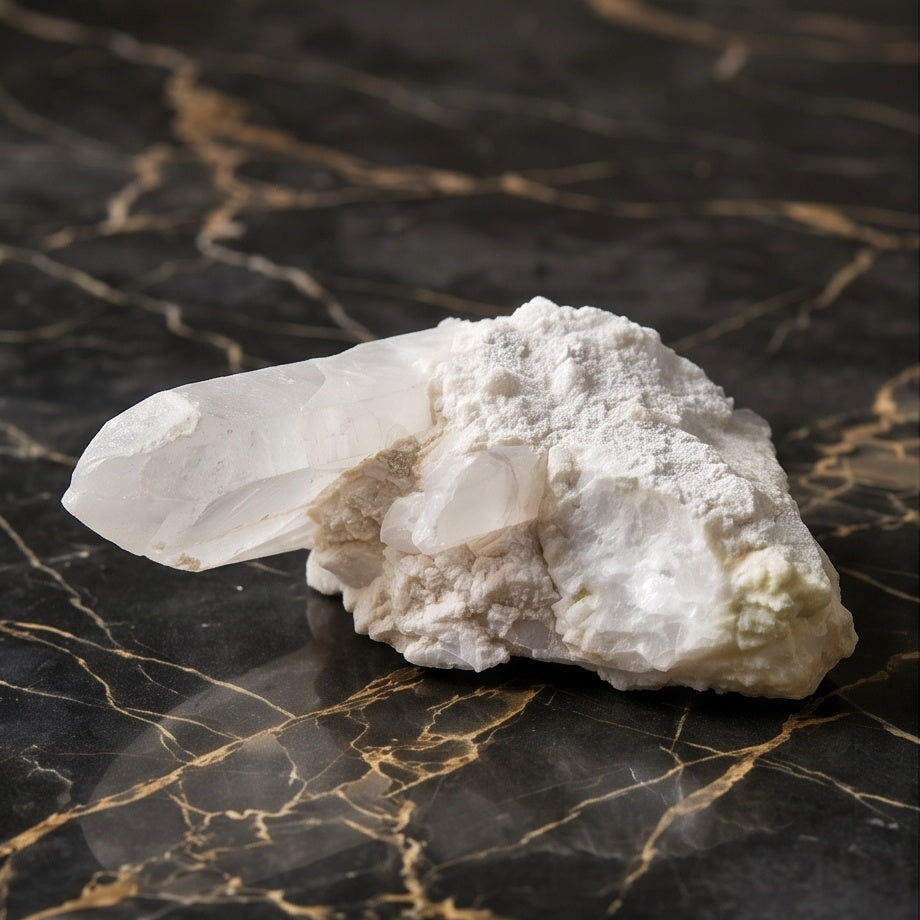 Alpine Crest | Quartz Crystal on Feldspar Matrix
