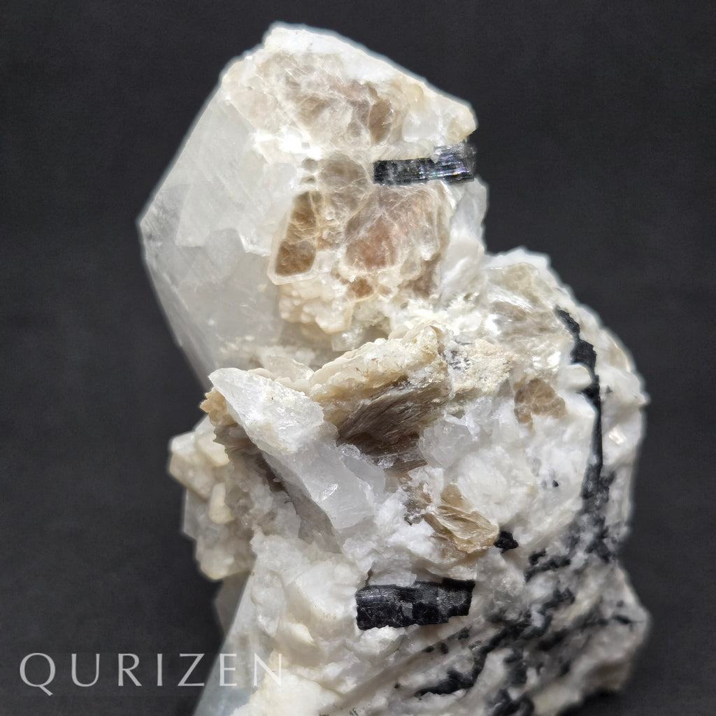 Rare Aquamarine Specimen with Quartz, Feldspar & Mica