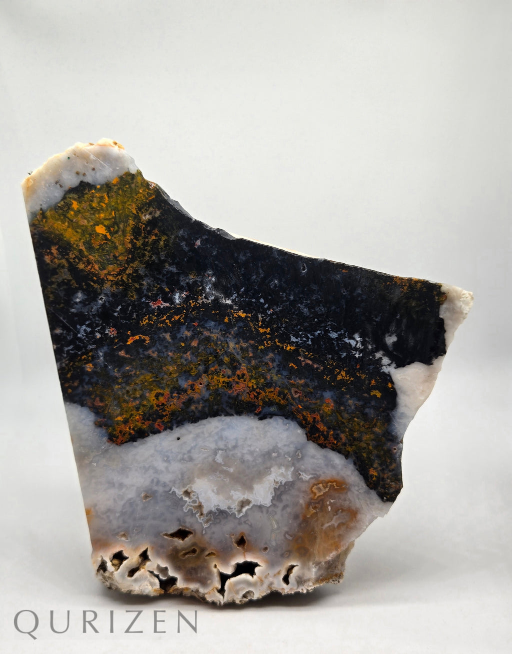 Polished Landscape Moss Agate & Copper Slab