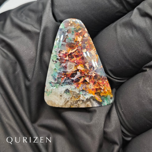 23 Unique Polished Native Copper & Chrysocolla Cabochon | Artisan Mastery