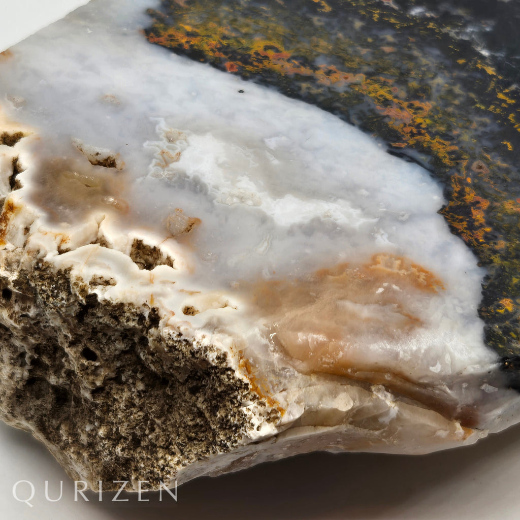 Polished Landscape Moss Agate & Copper Slab