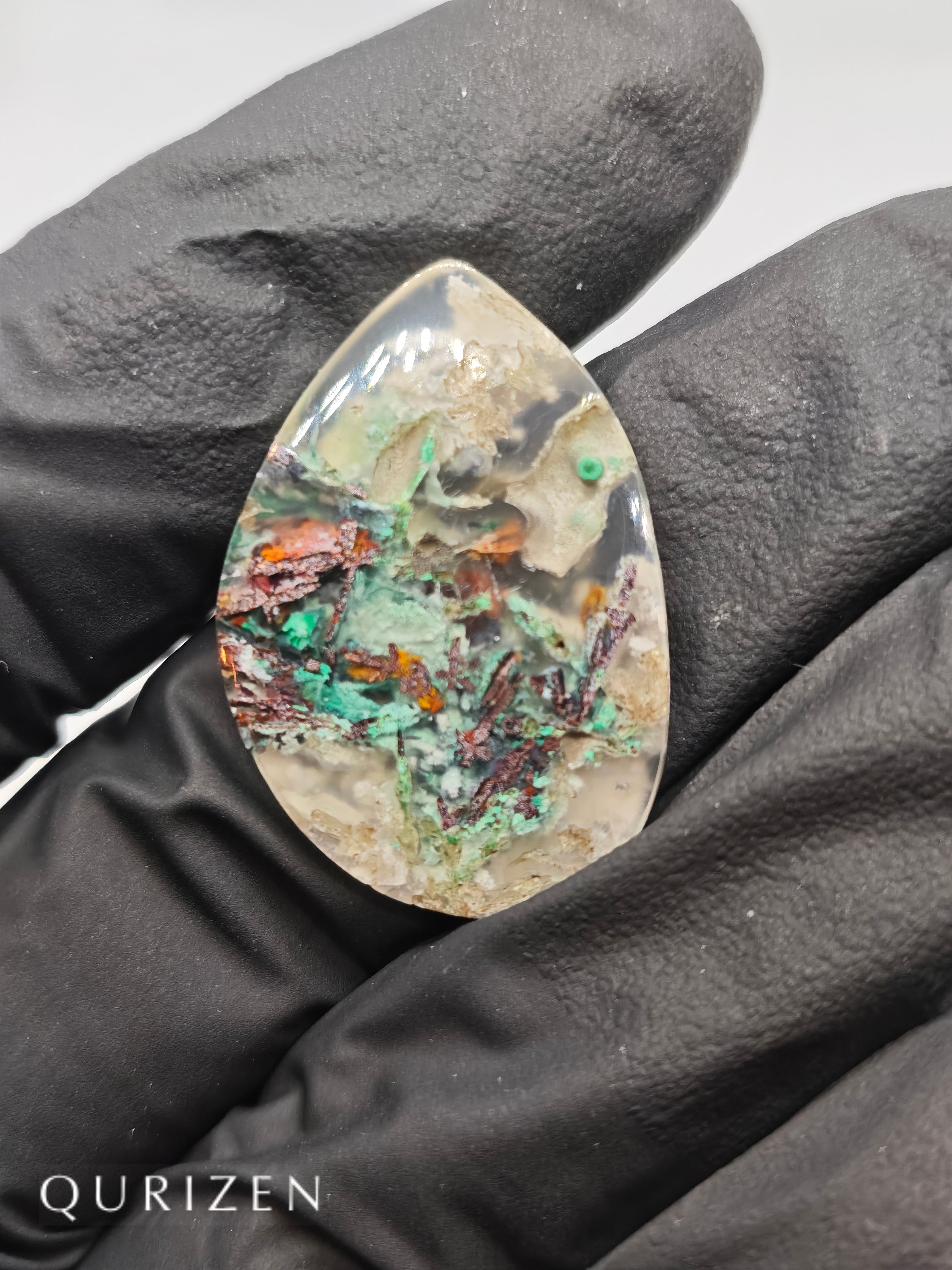 Premium Copper Chrysocolla Cab Polished (Cabochon)