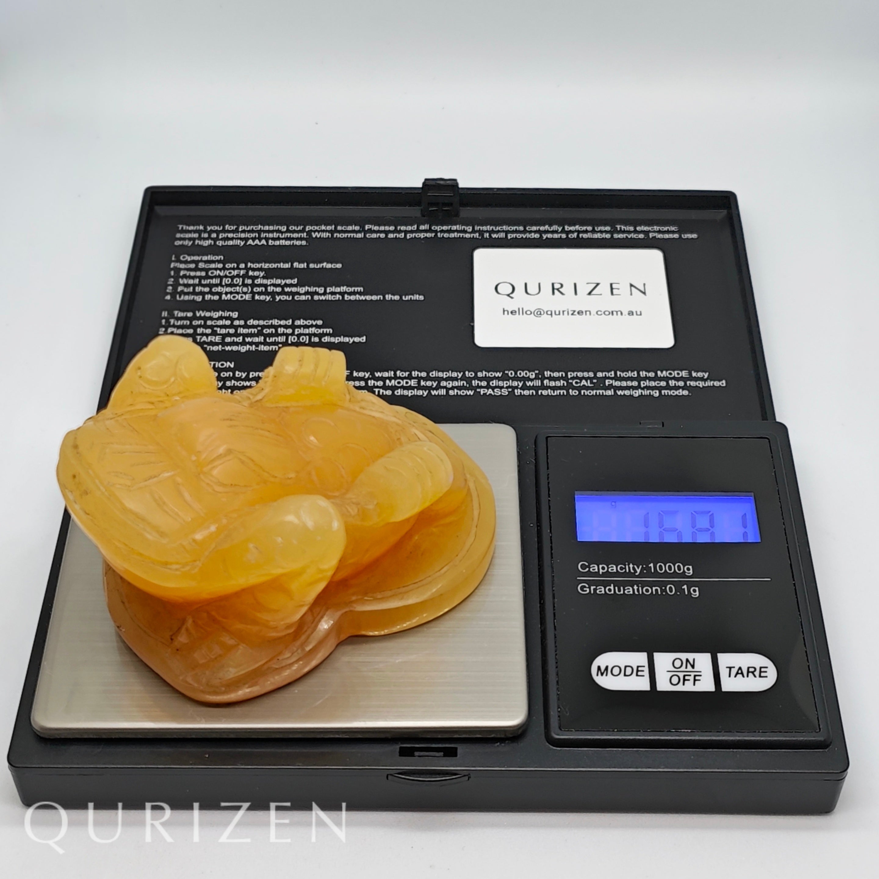 Yellow Jade Frog Carving