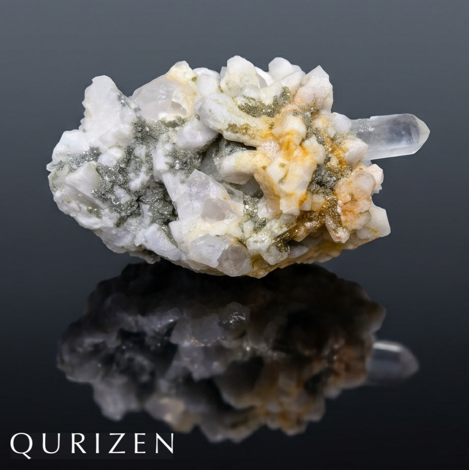 Small Quartz Crystal around Feldspar