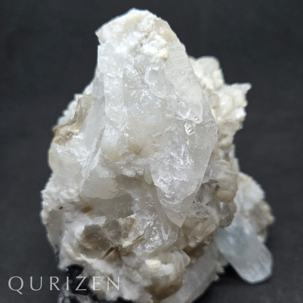 Rare Aquamarine Specimen with Quartz, Feldspar & Mica