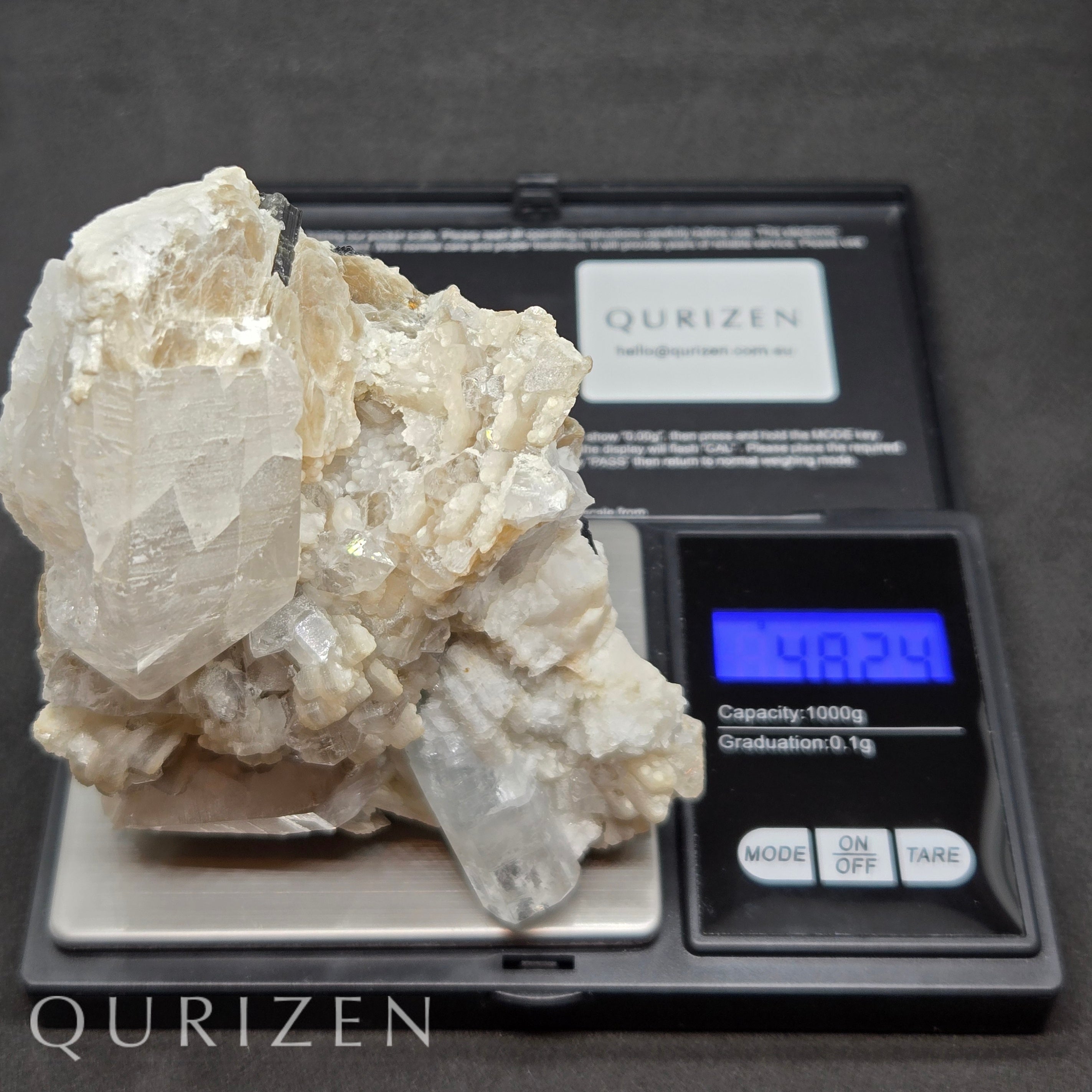 Rare Aquamarine Specimen with Quartz, Feldspar & Mica