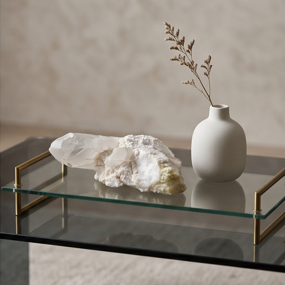 Alpine Crest | Quartz Crystal on Feldspar Matrix