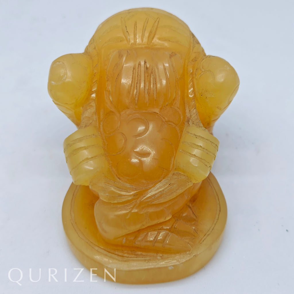 Yellow Jade Frog Carving