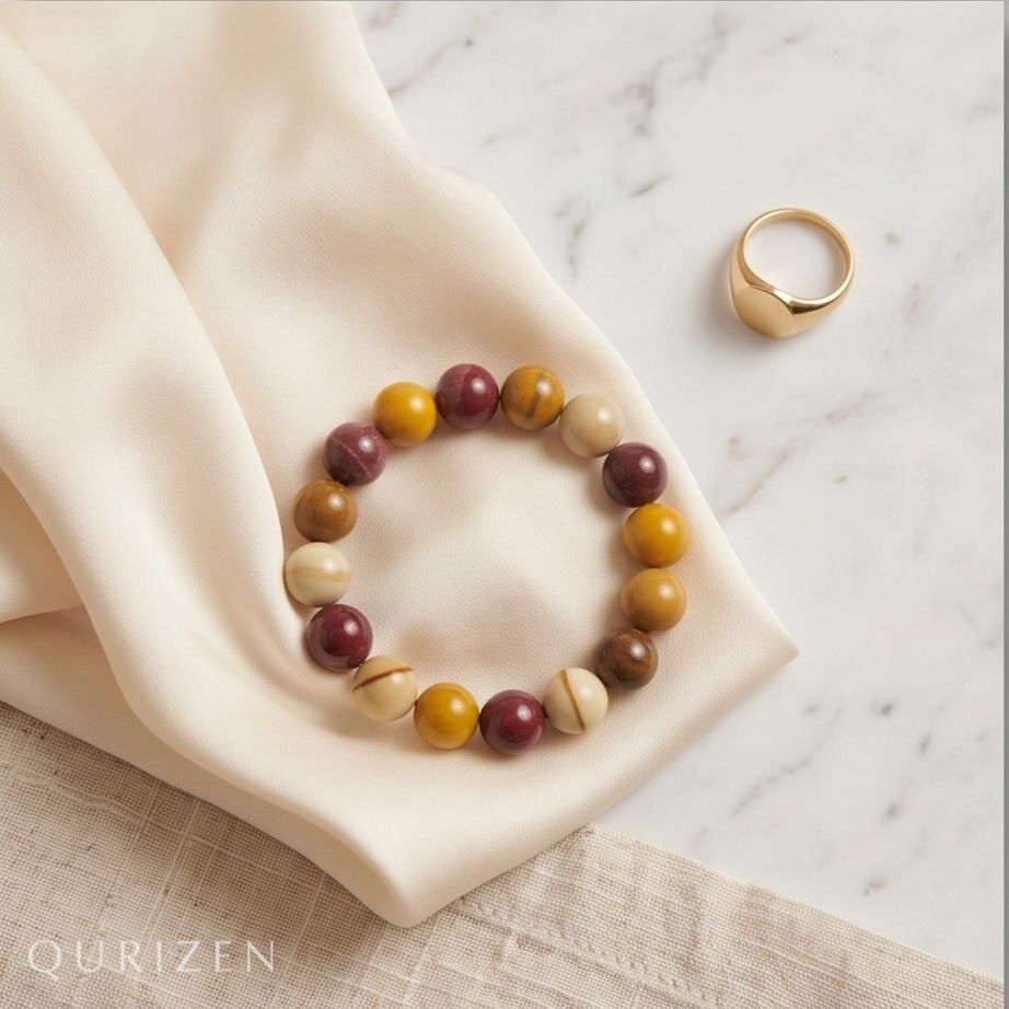 Handmade Mookaite Egg Yolk Bracelet