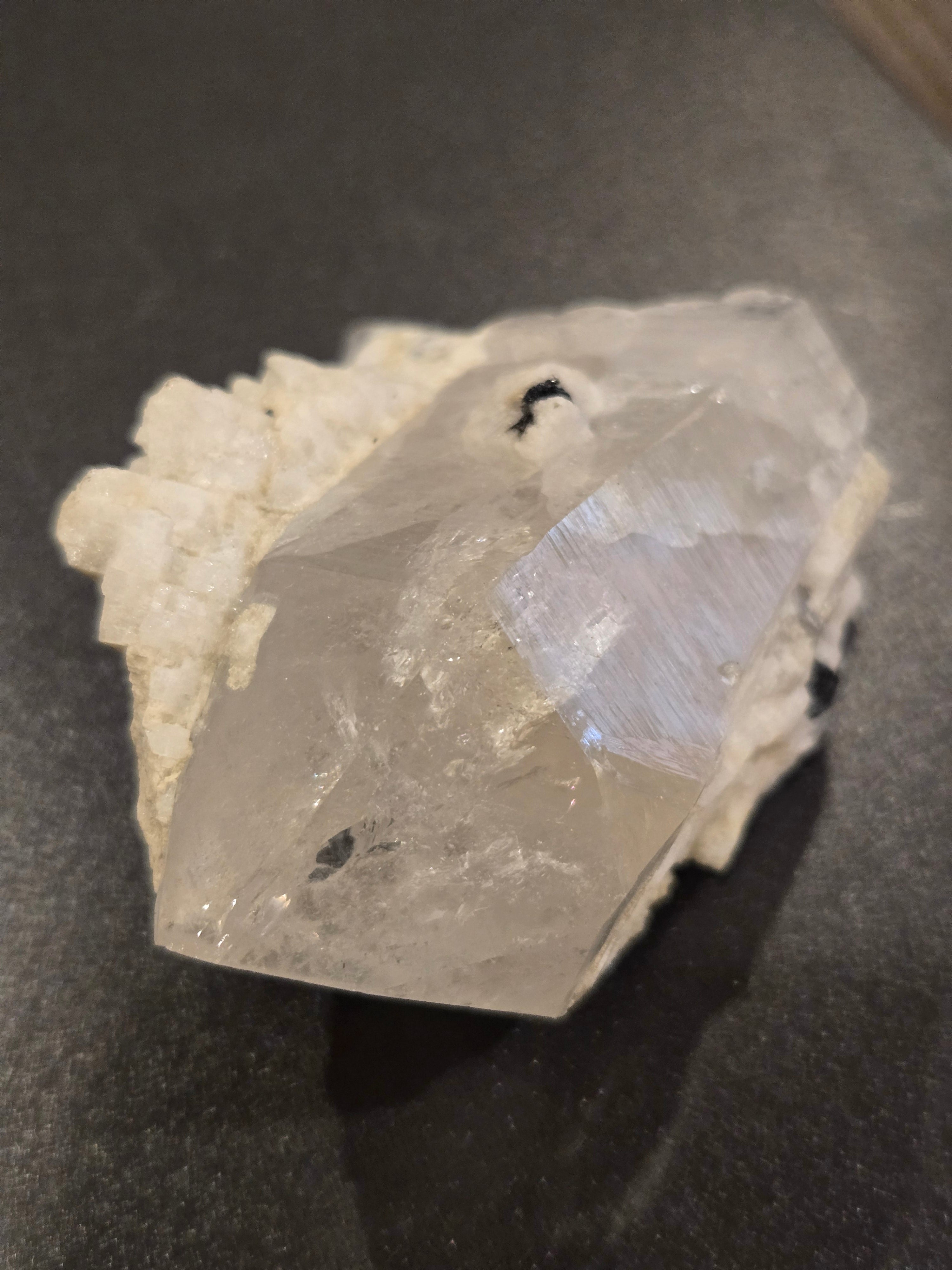 Midnight Summit | Quartz with Schorl Tourmaline on Feldspar Matrix