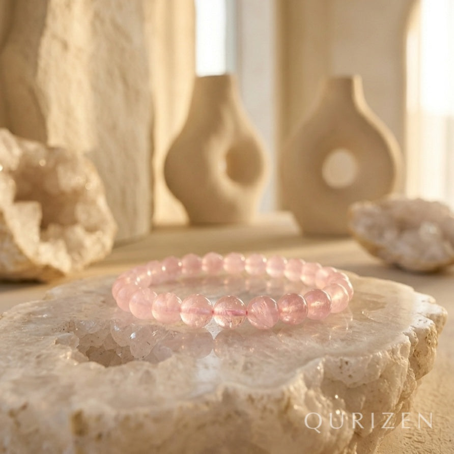 Handmade Rose Quartz Bracelet
