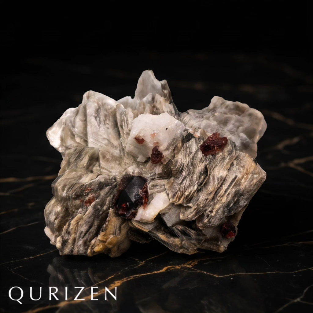 Garnet Star | Garnet on Mica with Feldspar – Pakistan