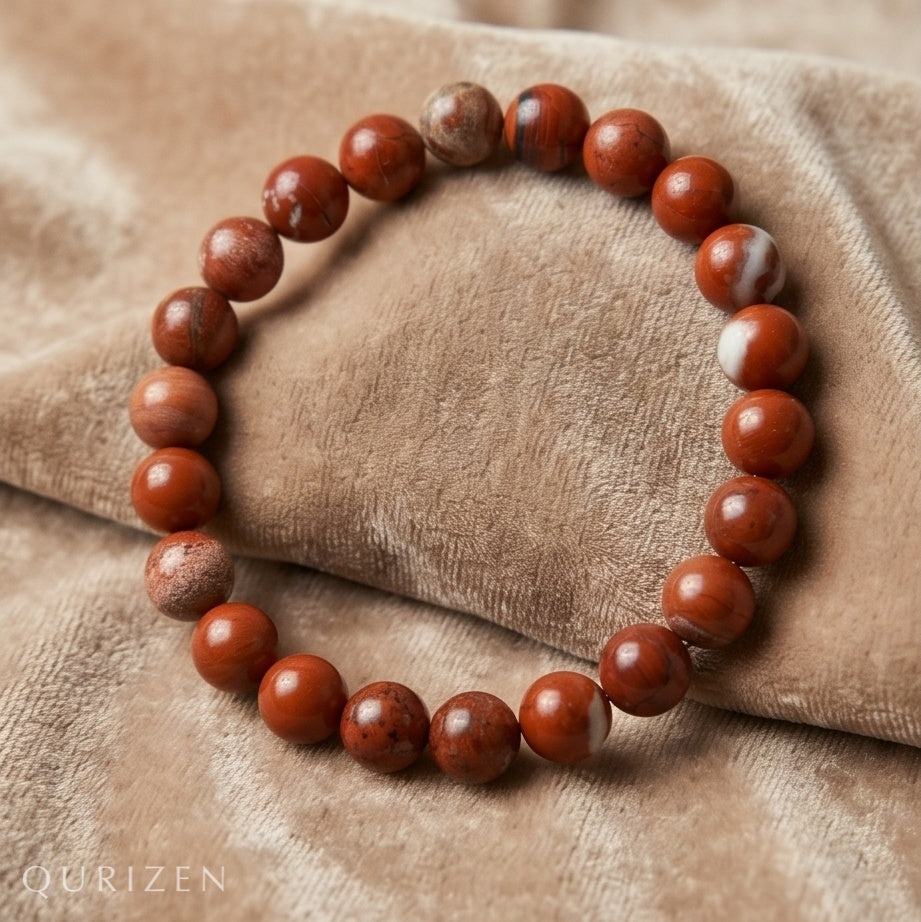 Handmade Red Jasper Bracelet