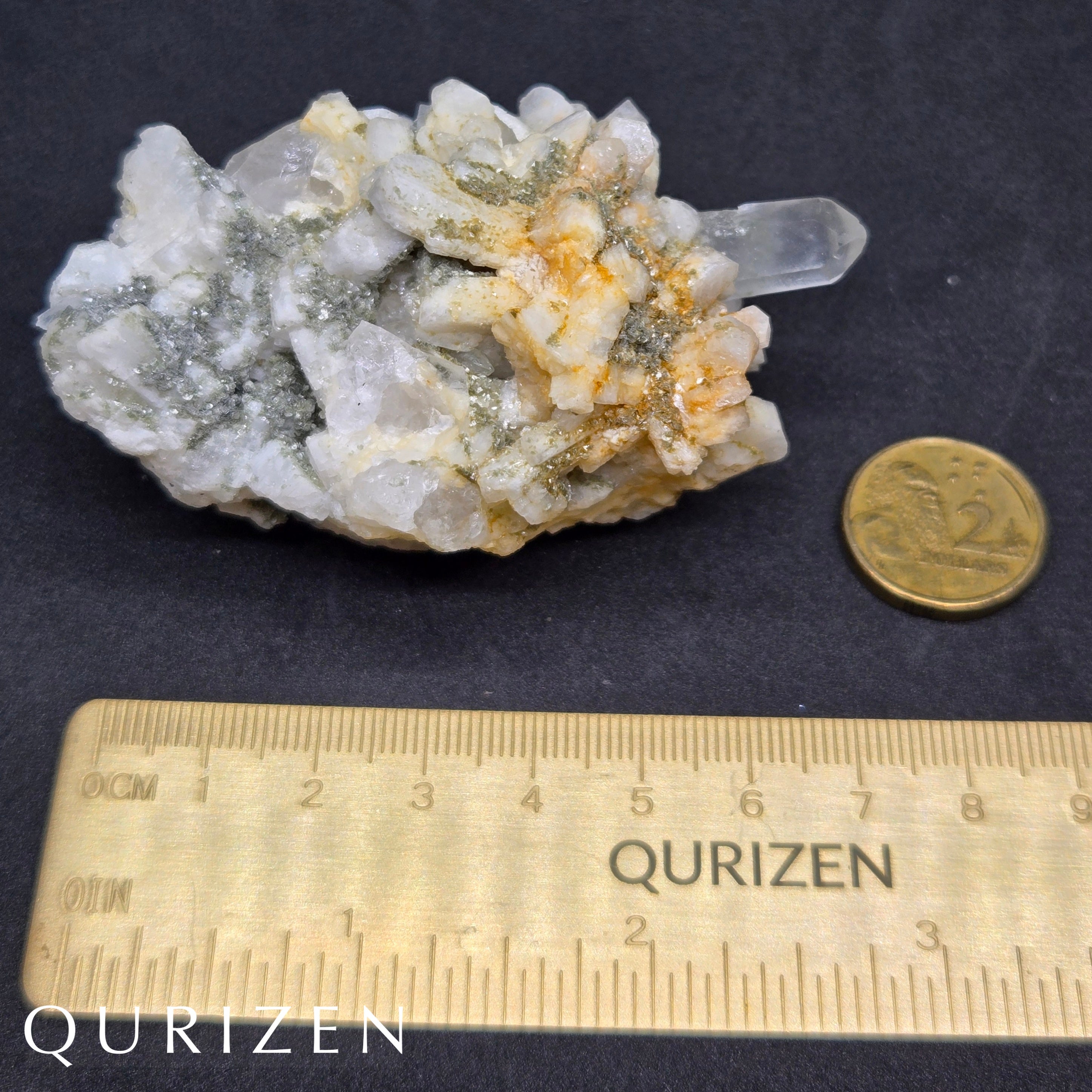 Small Quartz Crystal around Feldspar