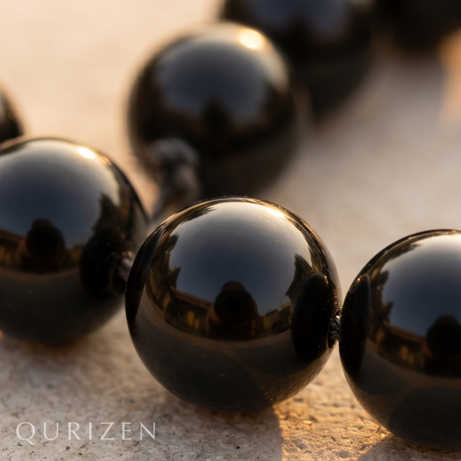 Handcrafted Black Obsidian Luxury Bead Bracelet