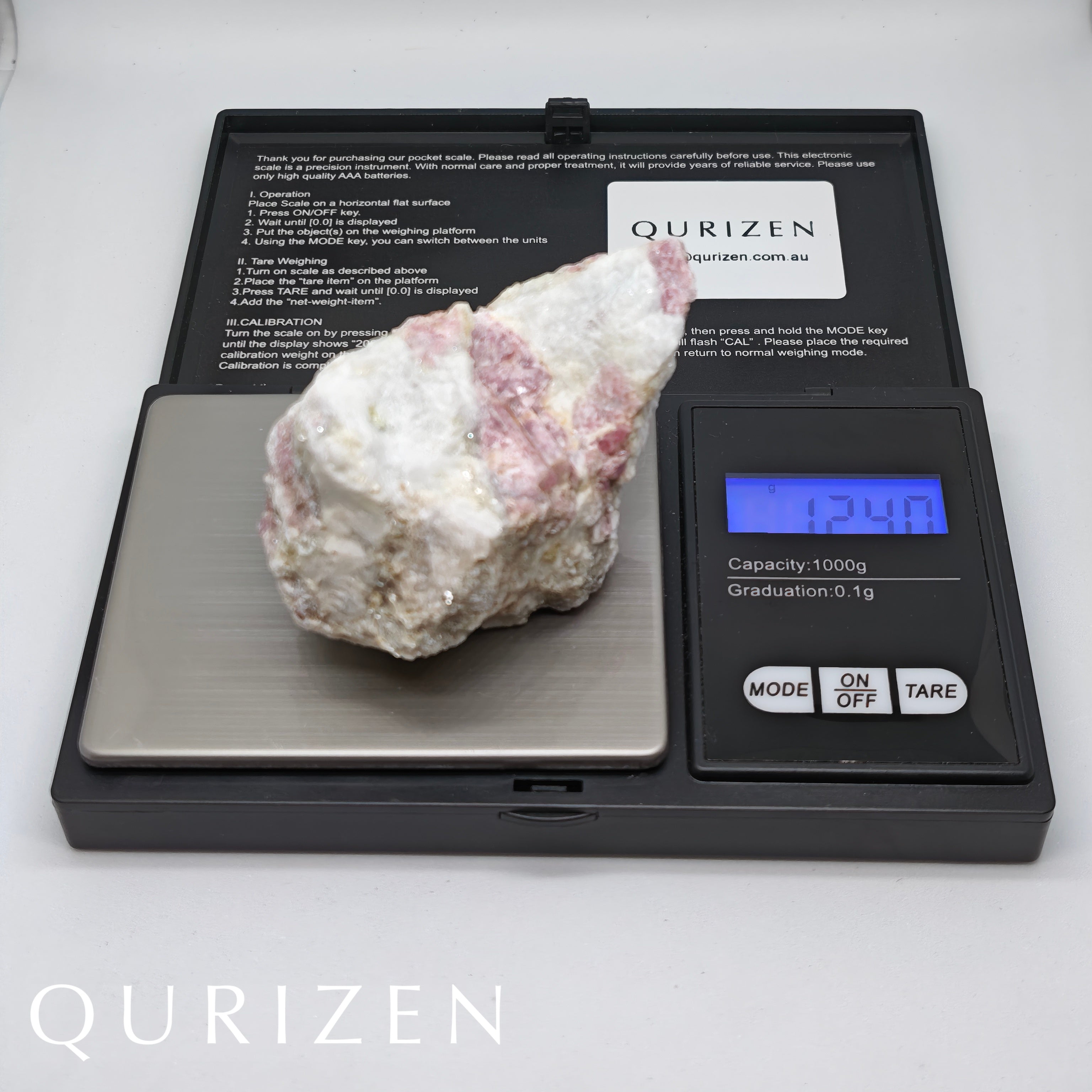 Natural Pink Tourmaline in Quartz Matrix | Collector Mineral Specimen